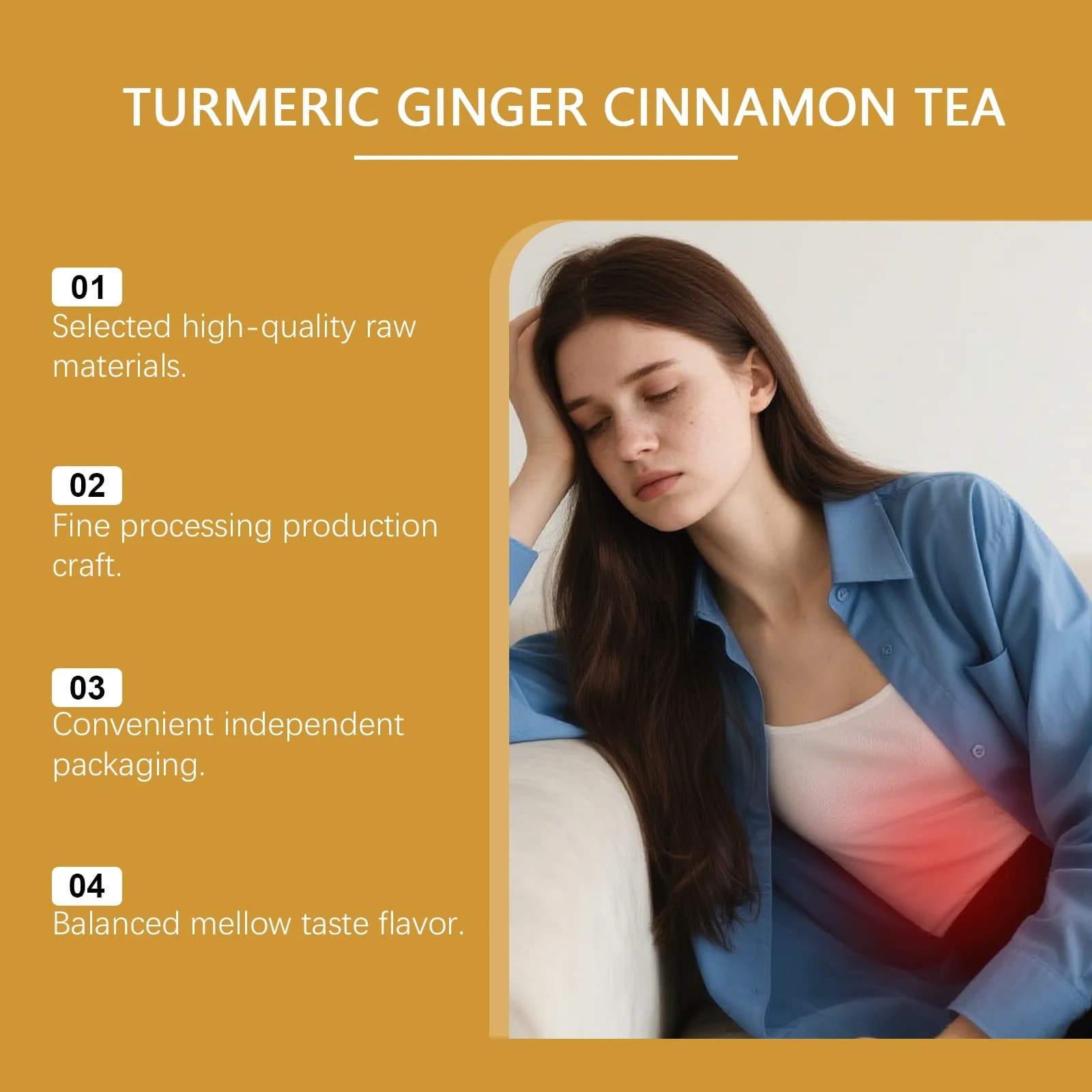 Natural organic turmeric and premium Ceylon cinnamon botanical ingredients